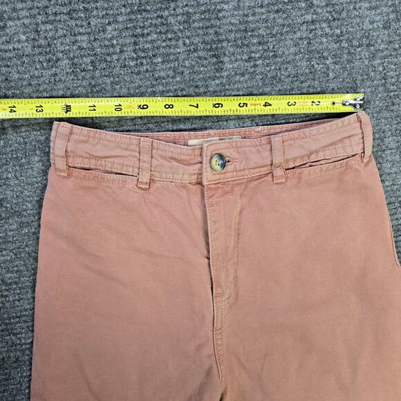 Free People Pants Womens 26 Pink Wide Leg Cropped High Rise - Picture 6 of 7